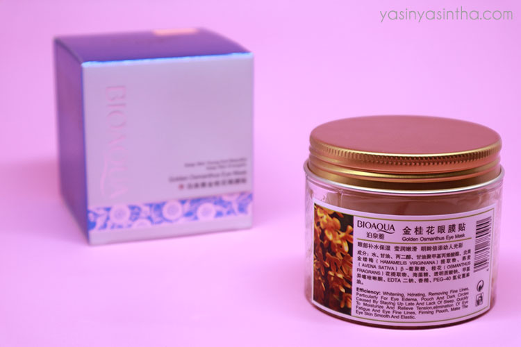 review bioaqua eye mask, eye mask golden osmanthus 