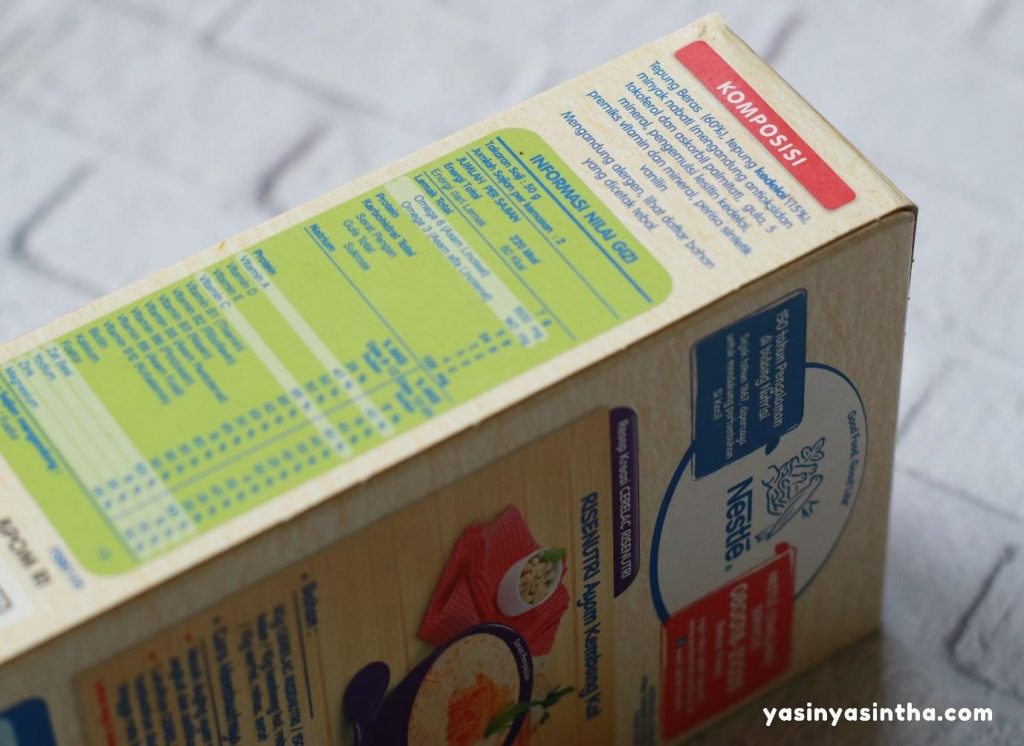 packaging cerelac risenutri