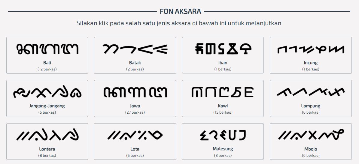 aksara nusantara merupakan tulisan yang terdapat di daerah-daerah Indonesia 