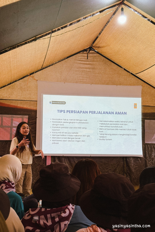 dr. Ratih memberikan tips dan trik untuk perjalanan aman dan nyaman bagi perempuan